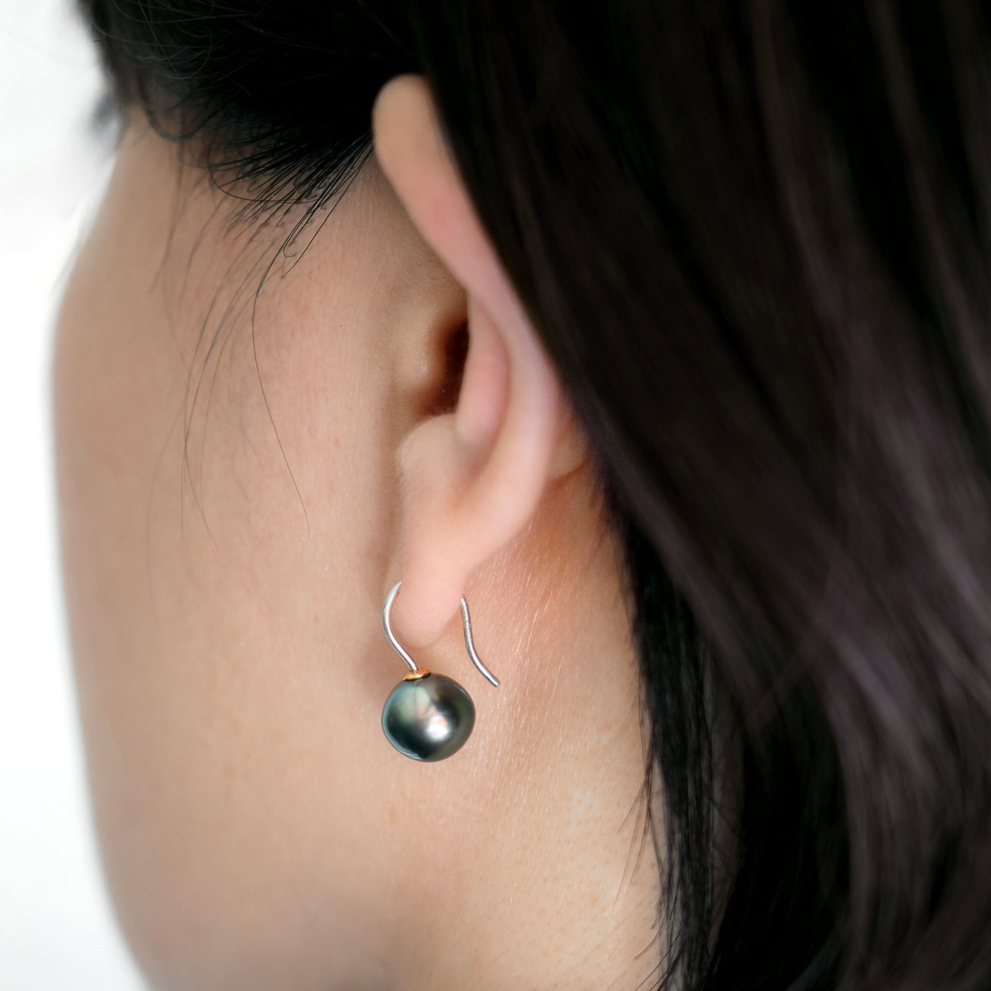 【BASE PARTS】Pt900 Tail Hook Pierced Earring