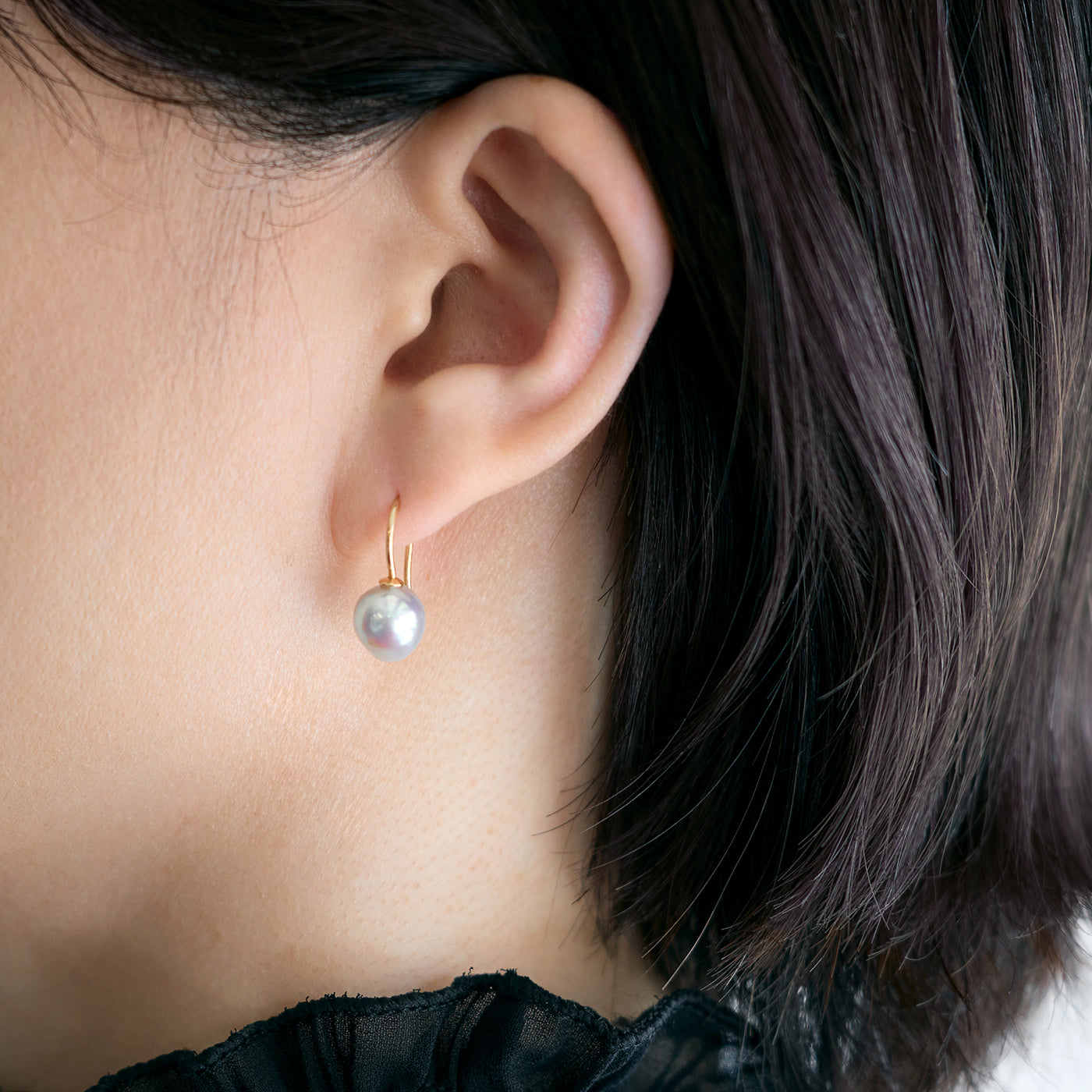 【BASE PARTS】K18YG Tail Hook Pierced Earring