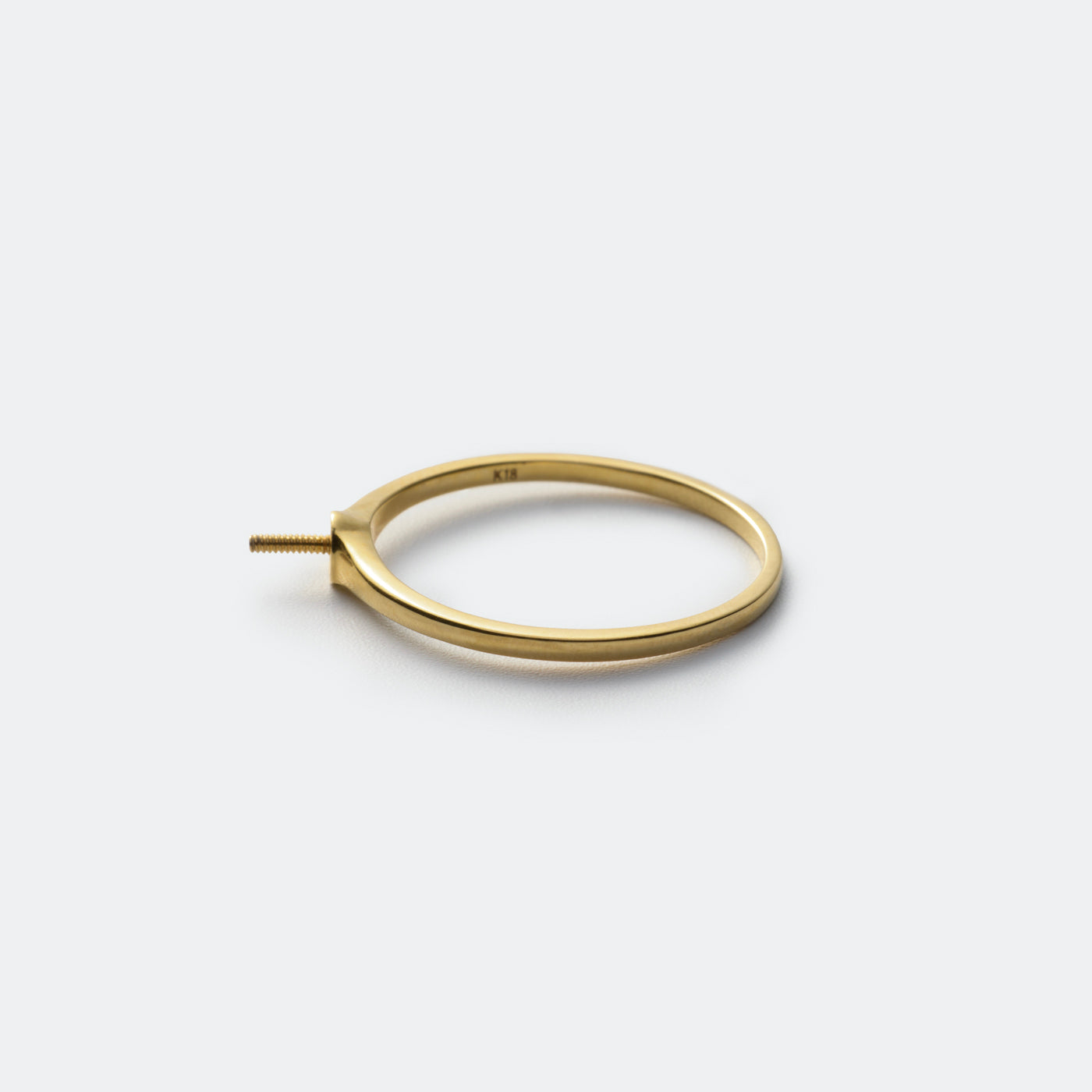 【BASE PARTS】18K YG 1.0mm Flat Ring