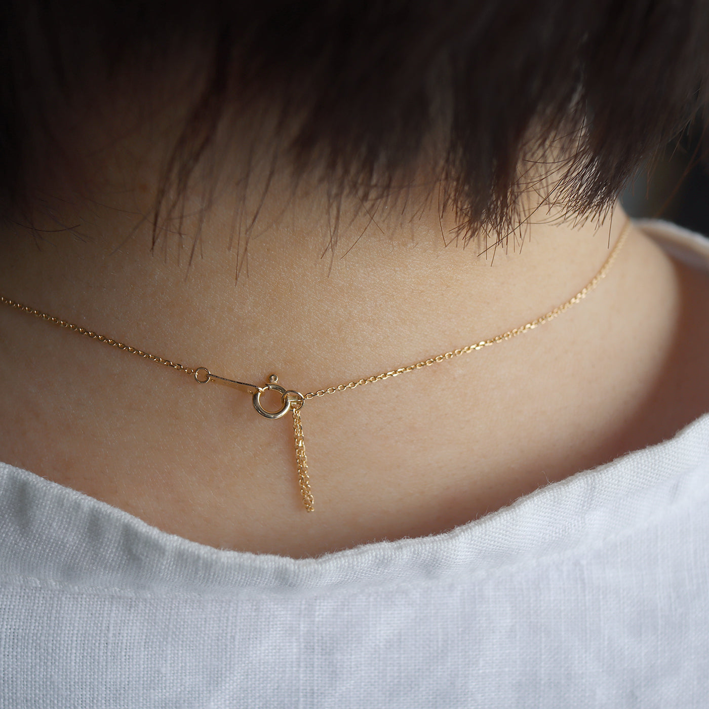 Gold Rimmed Pearl Necklace - Abalone Pearl