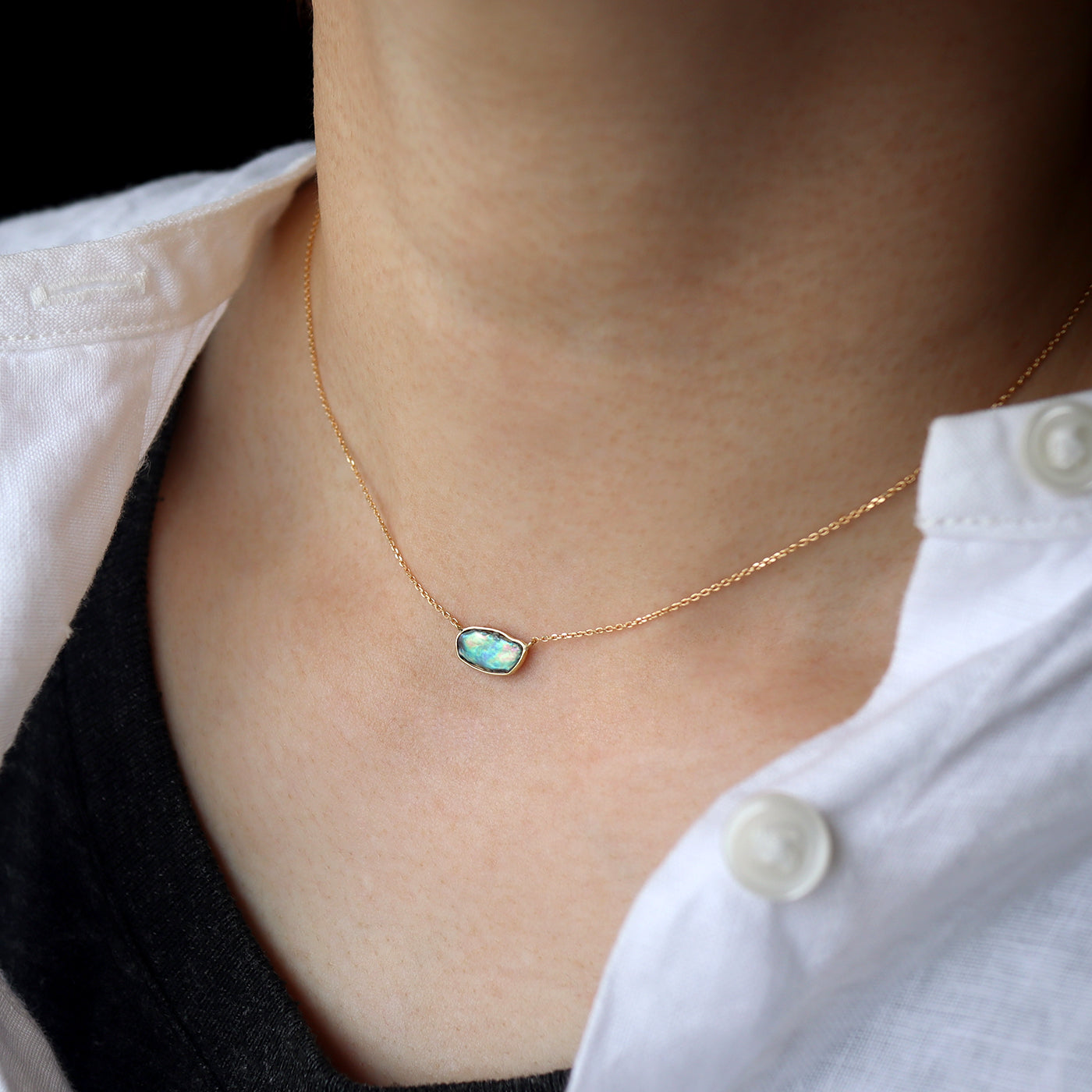With Baby Necklace - Akoya & Tahitian Keshi