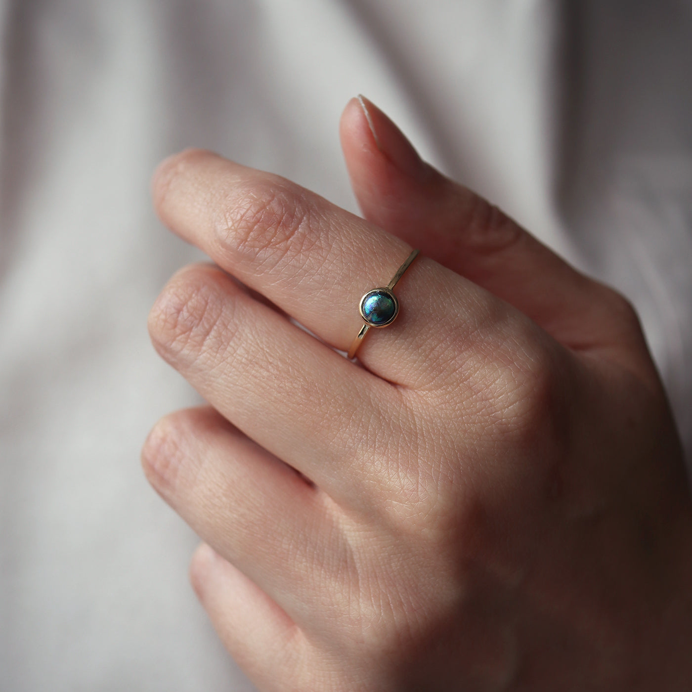 Framed Pearl Ring - Abalone Pearl
