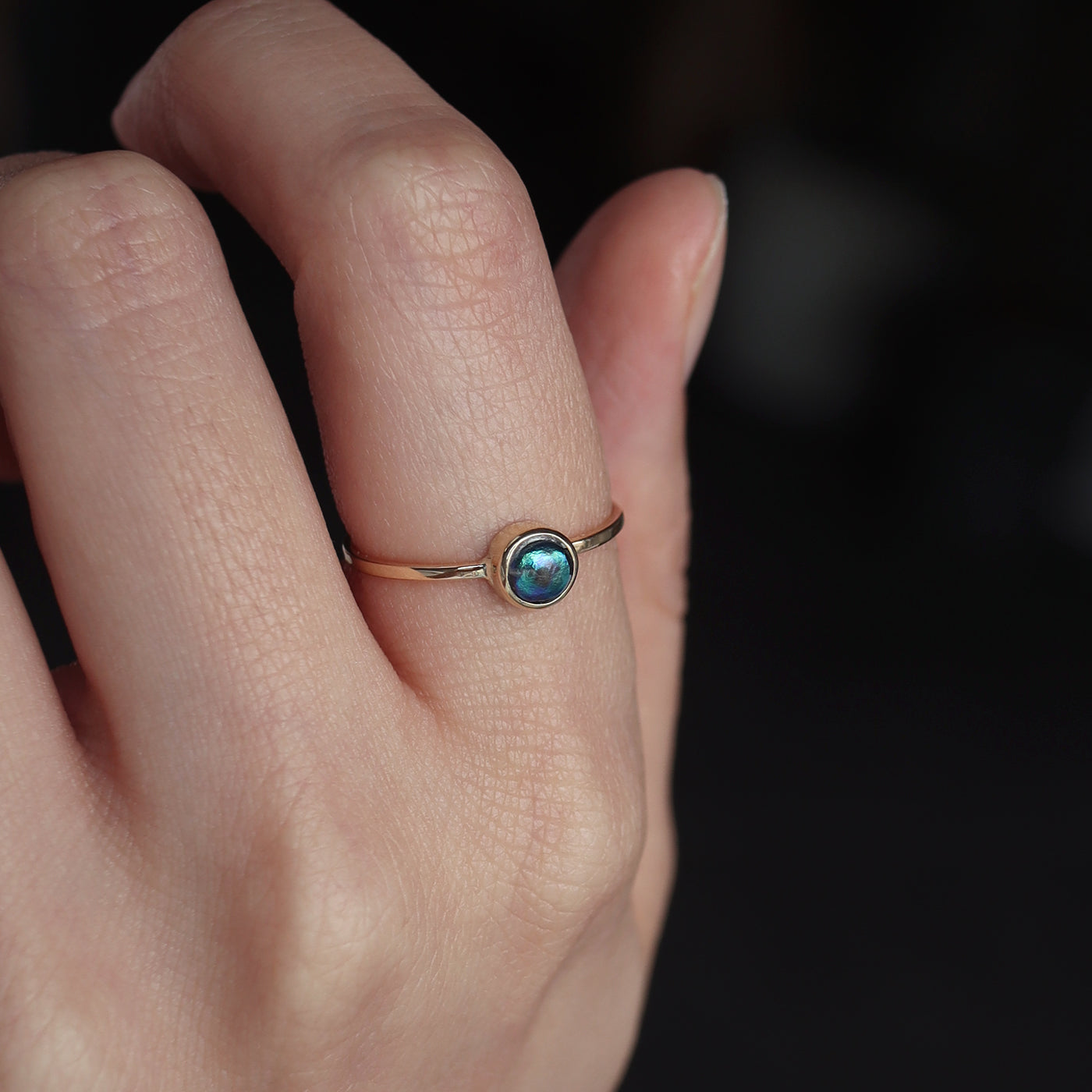 Framed Pearl Ring - Abalone Pearl
