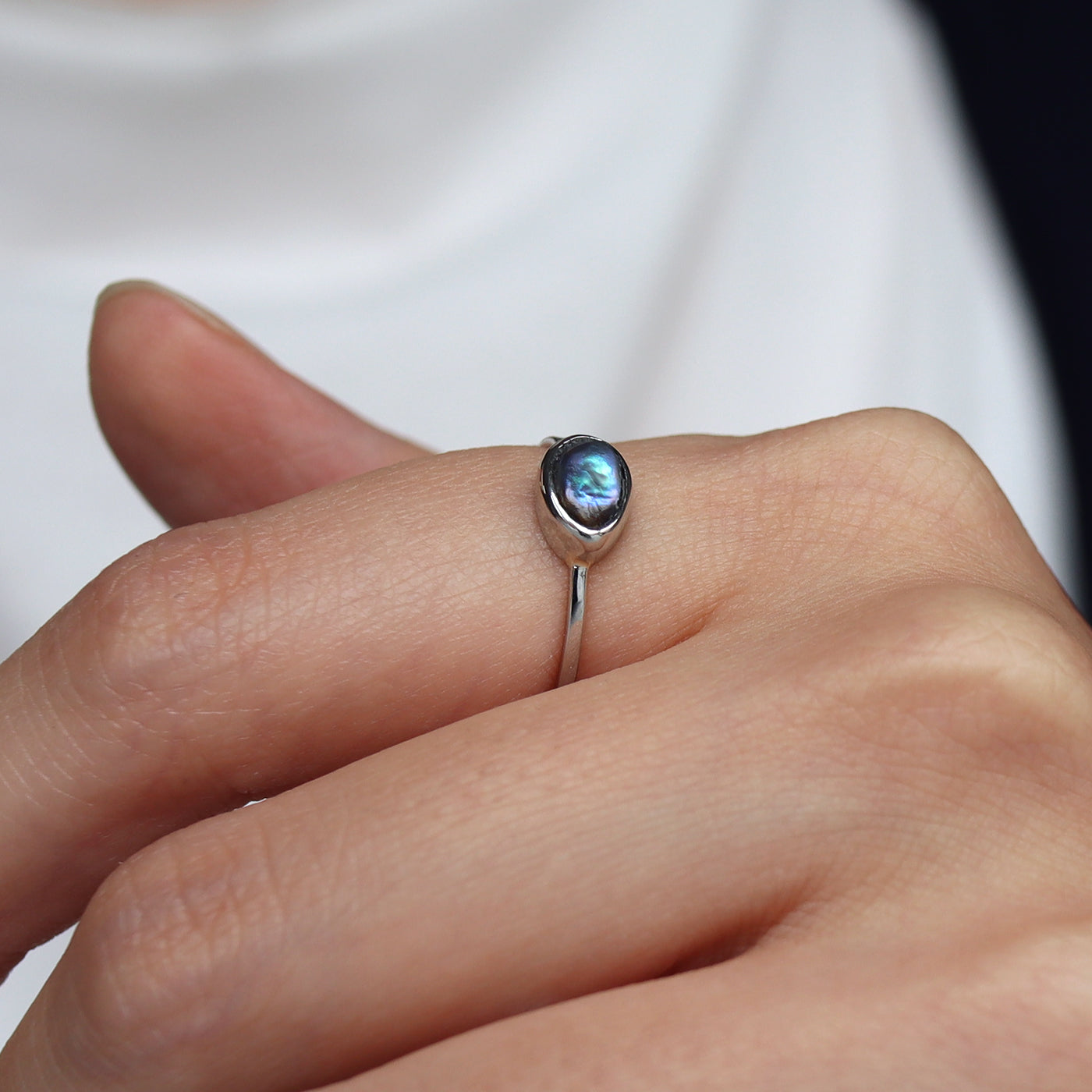 Framed Pearl Ring - Abalone Pearl