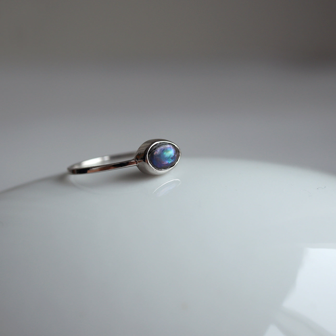 Framed Pearl Ring - Abalone Pearl