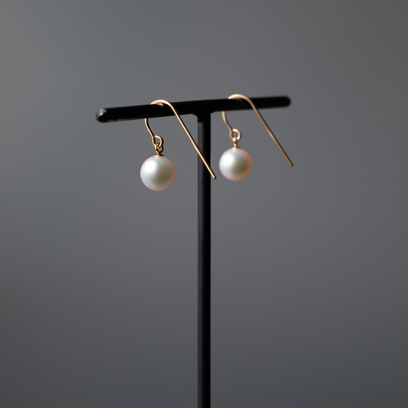 Trickle Hook Earrings - Akoya Pearl