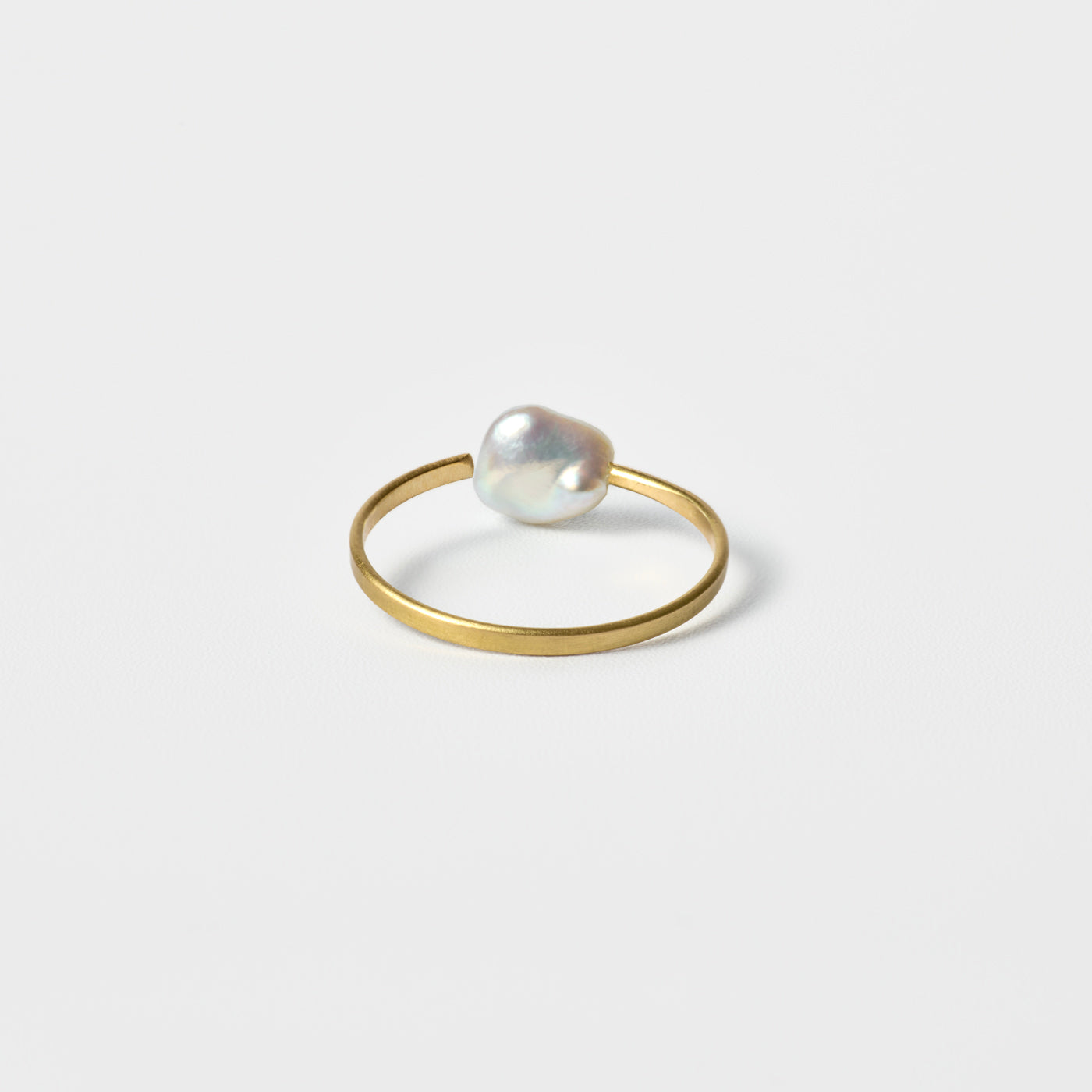 Pinky Open Ring - Akoya Keshi