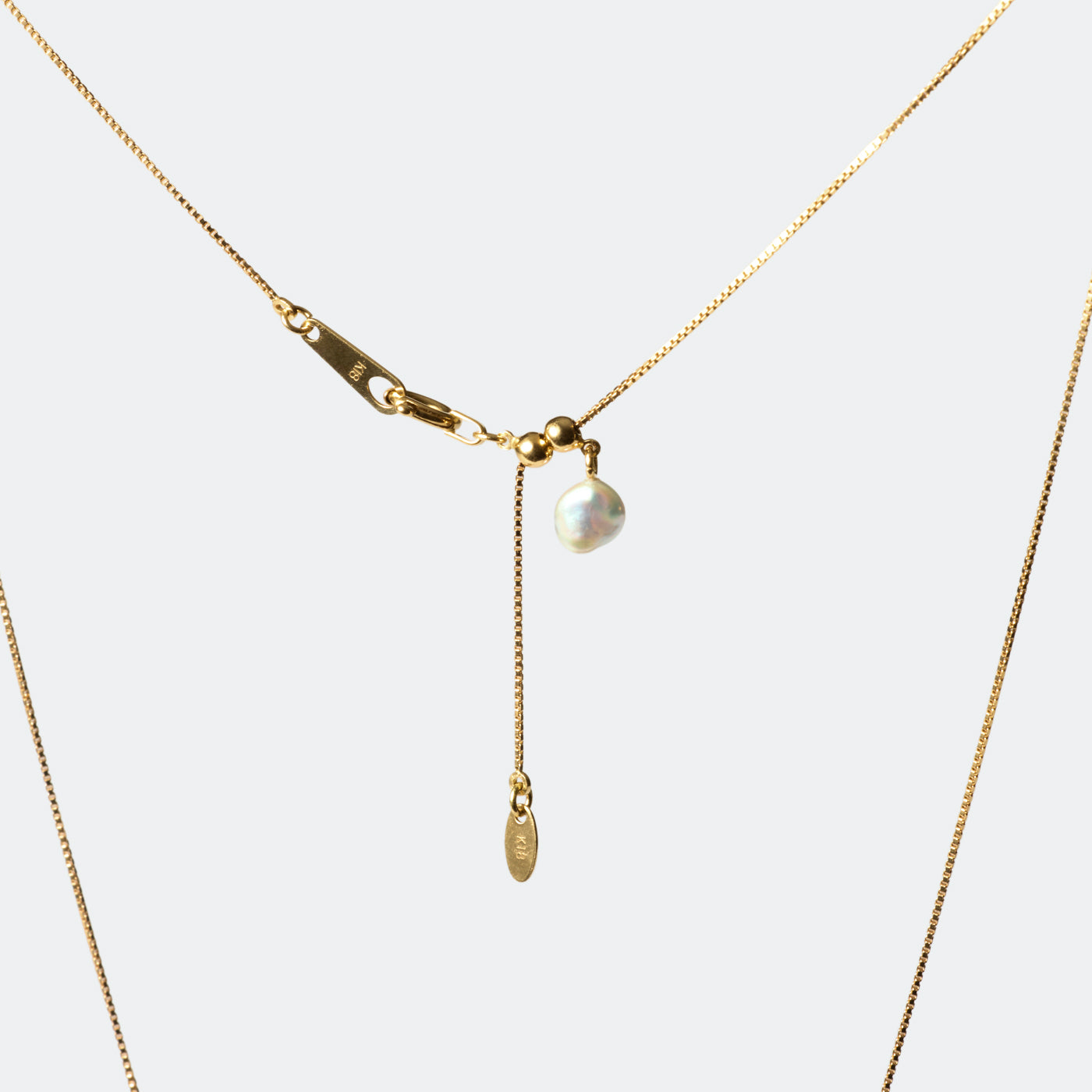 Wandering Pearl Chain Necklace - Akoya Keshi B
