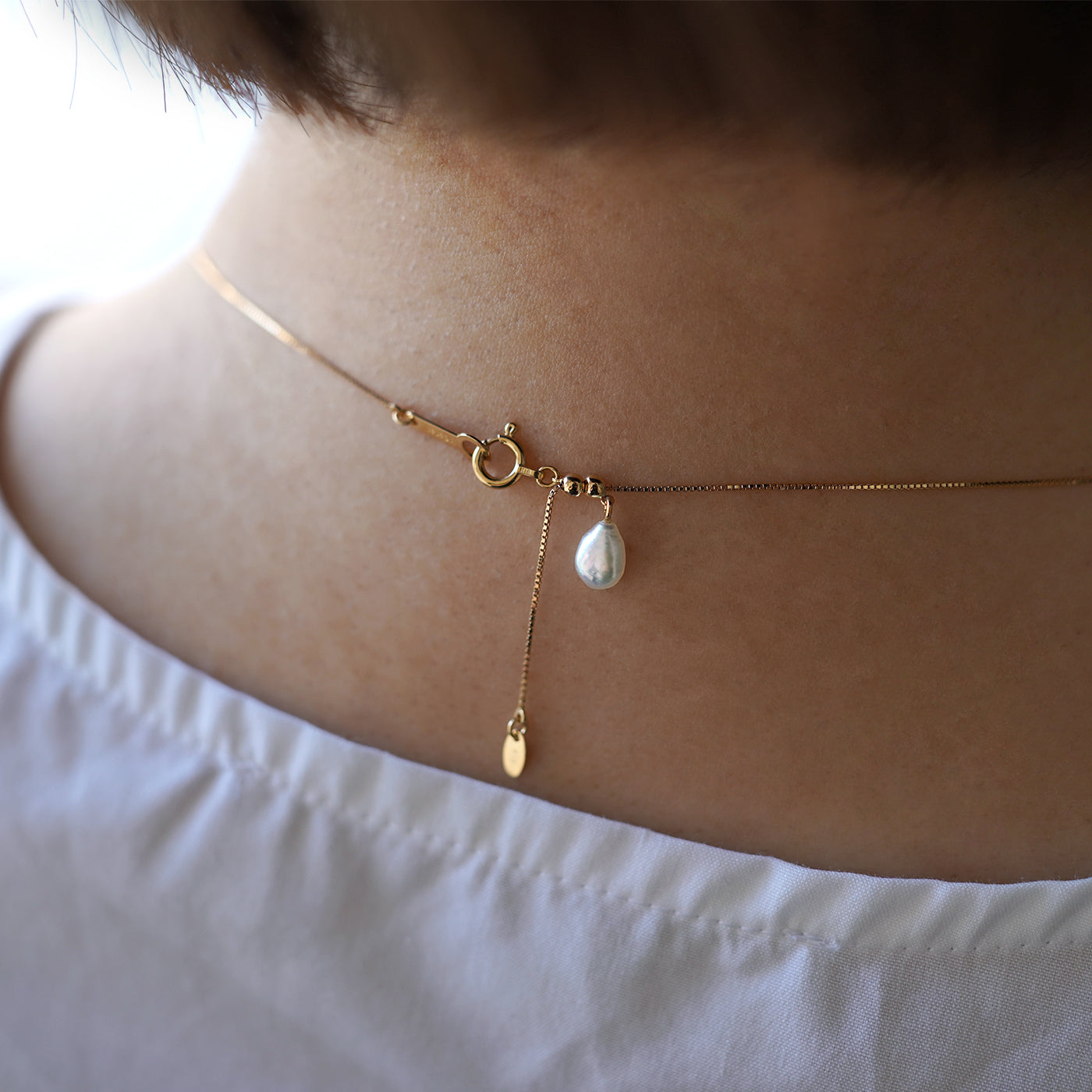 Wandering Pearl Chain Necklace - Akoya & Akoya Keshi
