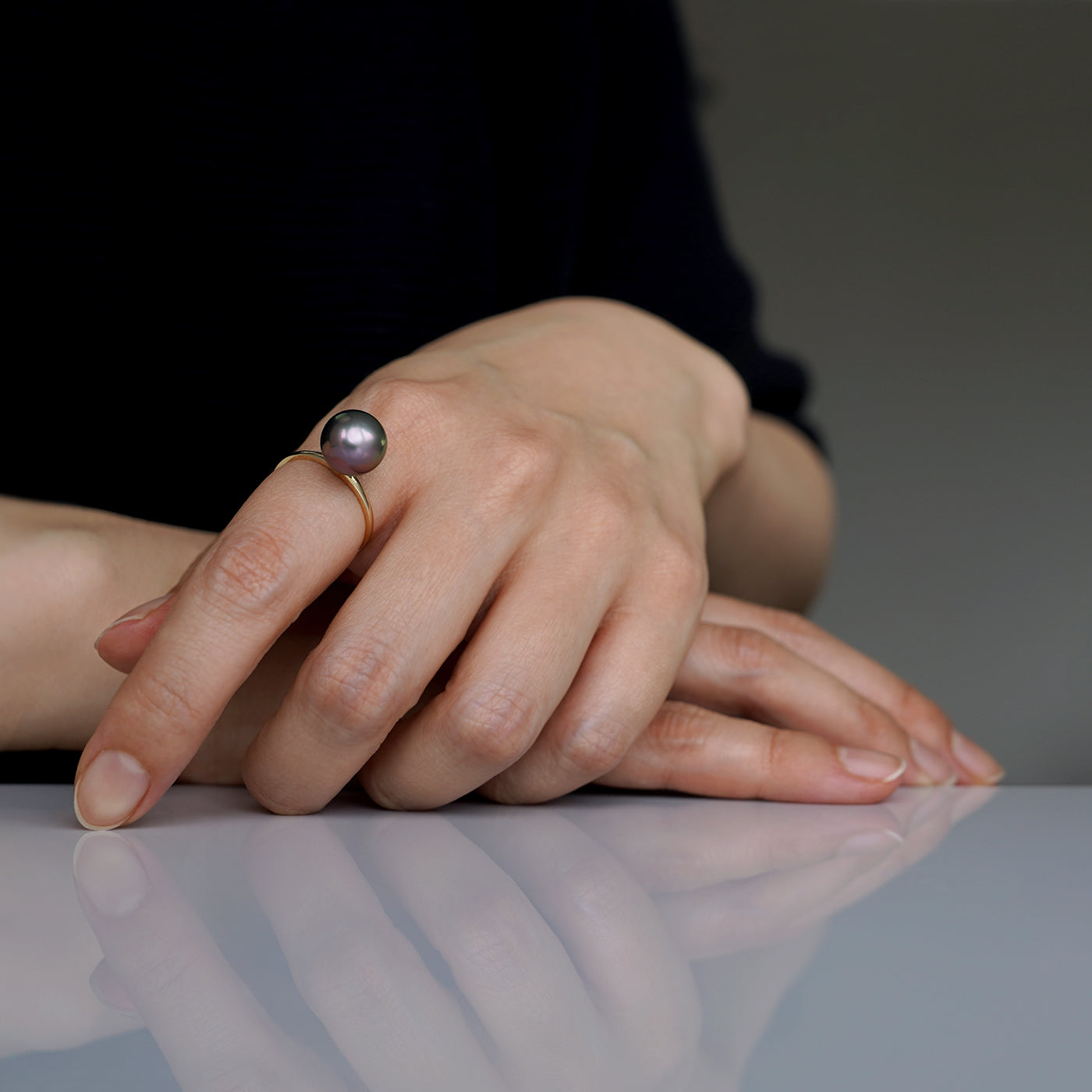 【BASE PARTS】18K YG 1.0mm Flat Ring