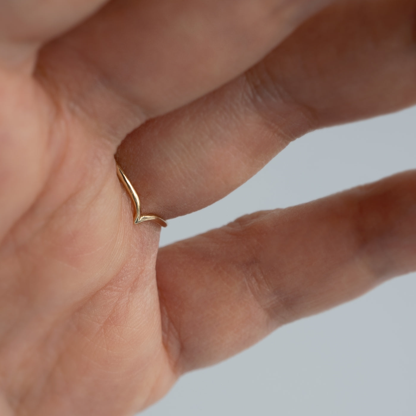 【BASE PARTS】K18YG Fork Ring