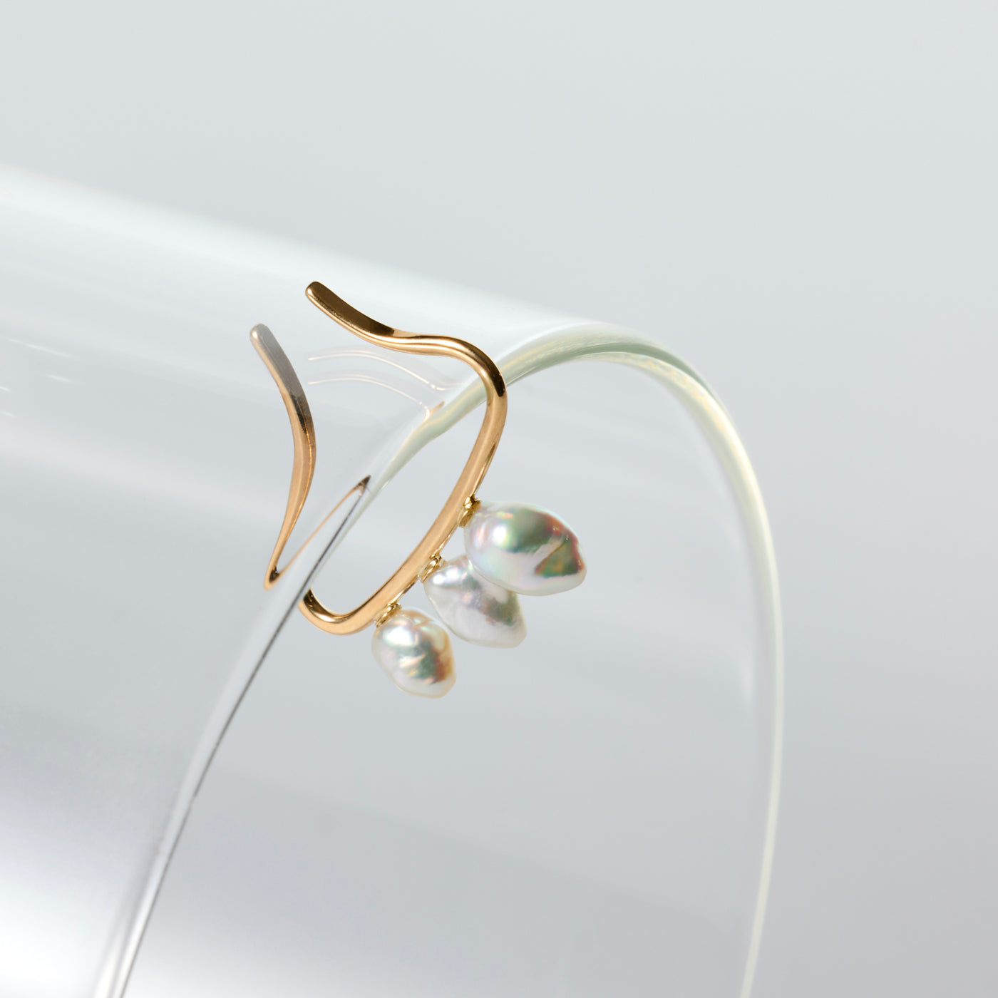 Triplets Ear Cuff - 4.0mm AkoyaKeshi