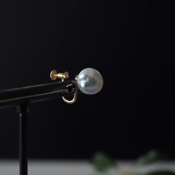 BASE PARTS】18K YG Stud Earring with Butterfly Backing