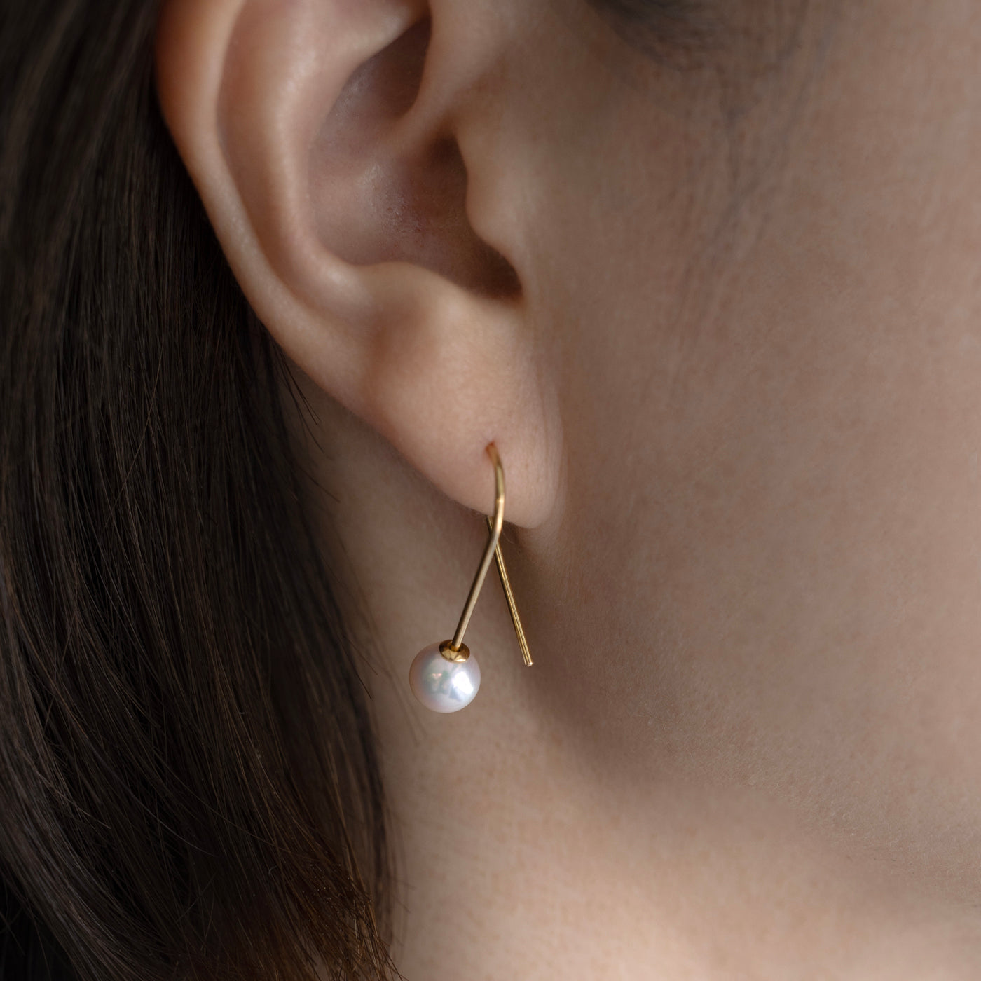 【BASE PARTS】K18YG Twist Hook Pierced Earring
