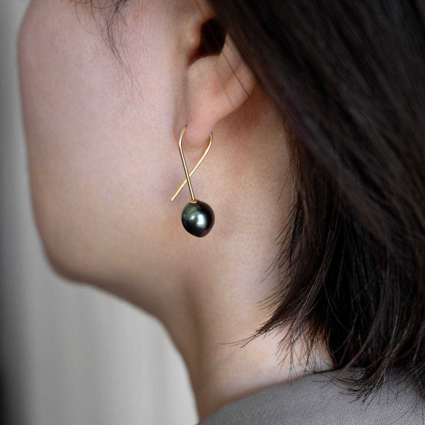 【BASE PARTS】K18YG Twist Hook Pierced Earring