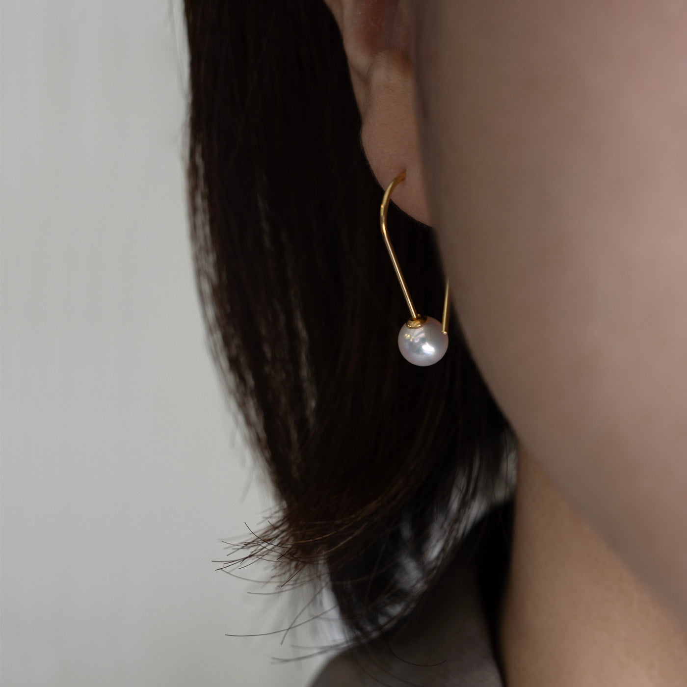 【BASE PARTS】K18YG Twist Hook Pierced Earring