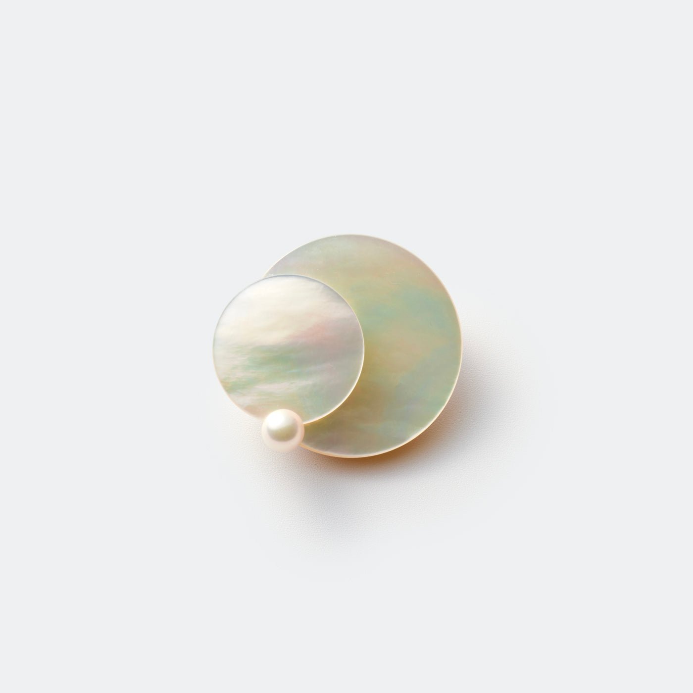 Pendulum Brooch - White MOP & Akoya Pearl B