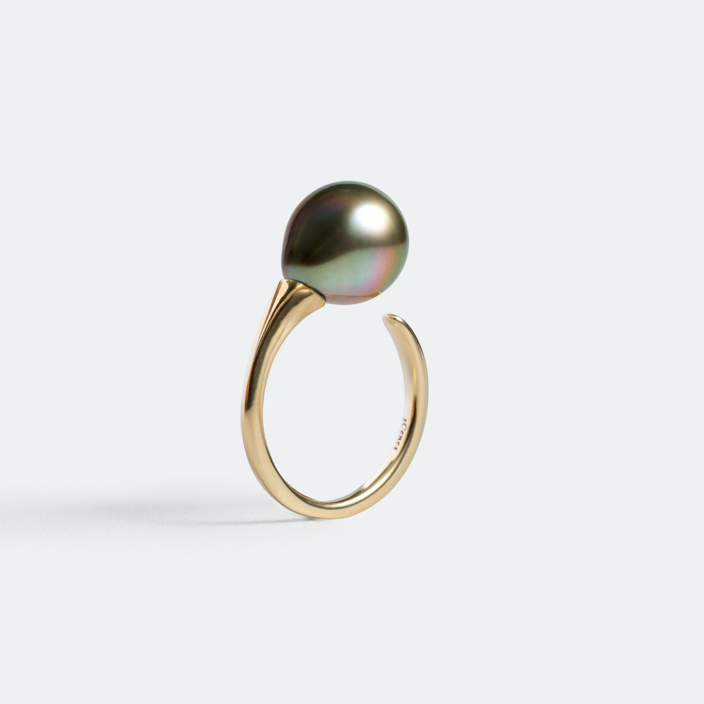Flowing Open Ring - Tahitian Pearl
