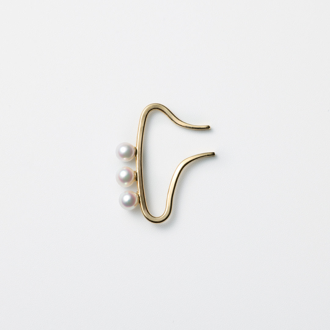 Ellipsis Ear Cuff - 3.5mm Akoya
