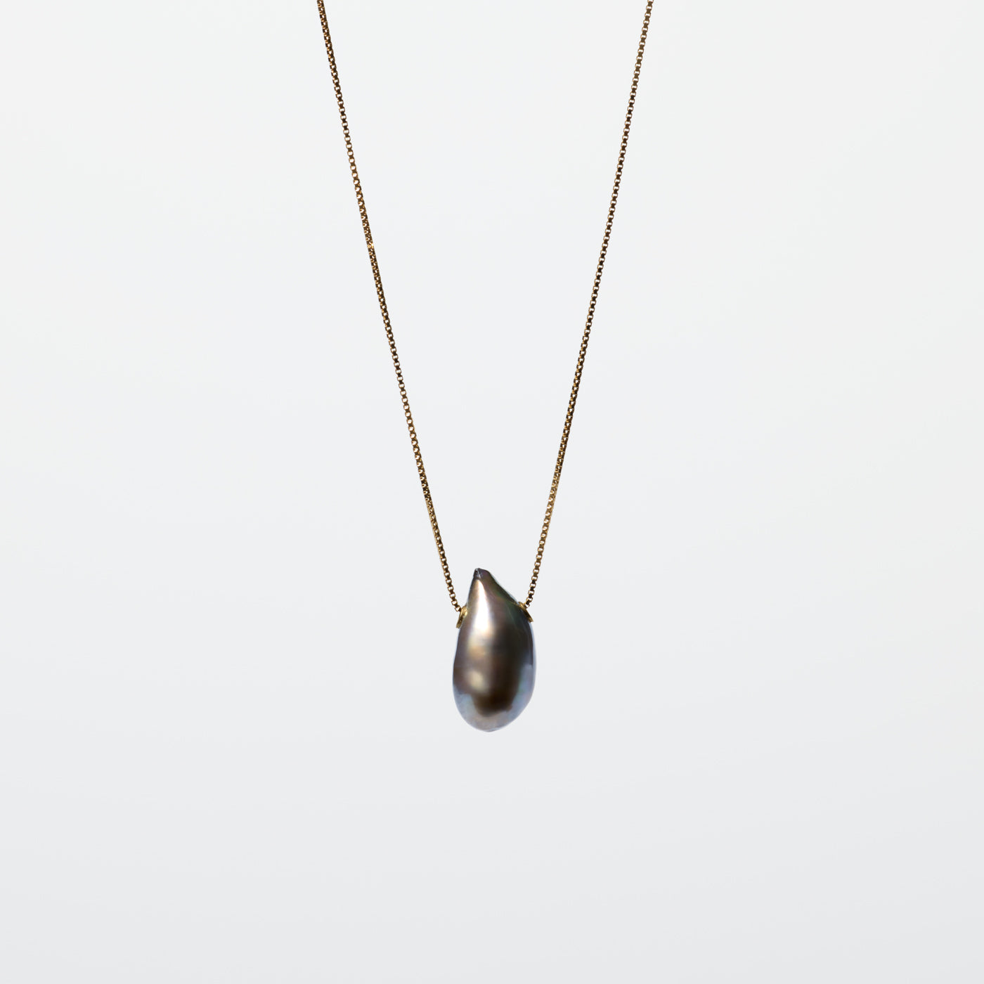 Pearl Tunnel Necklace - Tahitian Keshi