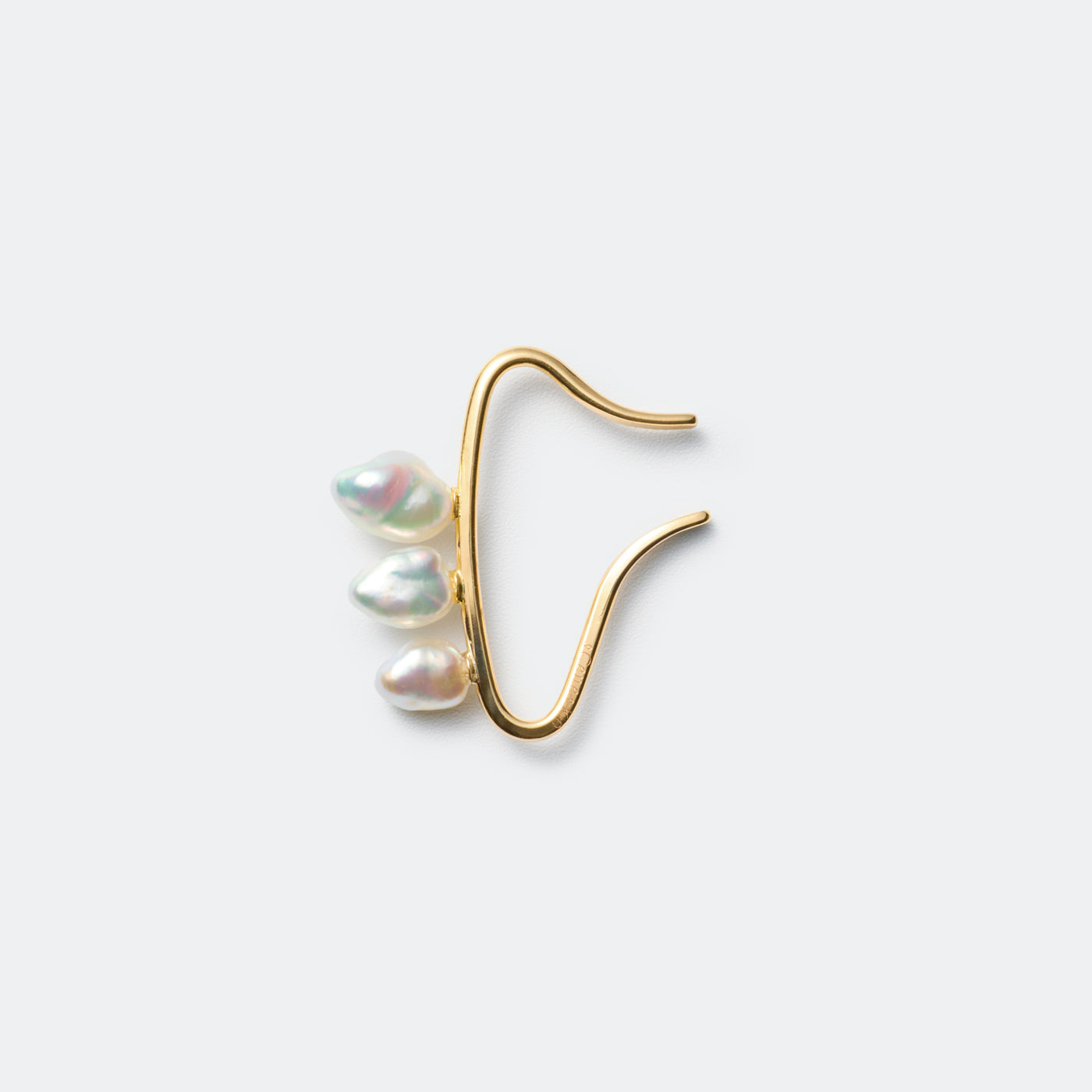 Triplets Ear Cuff - 4.0mm AkoyaKeshi