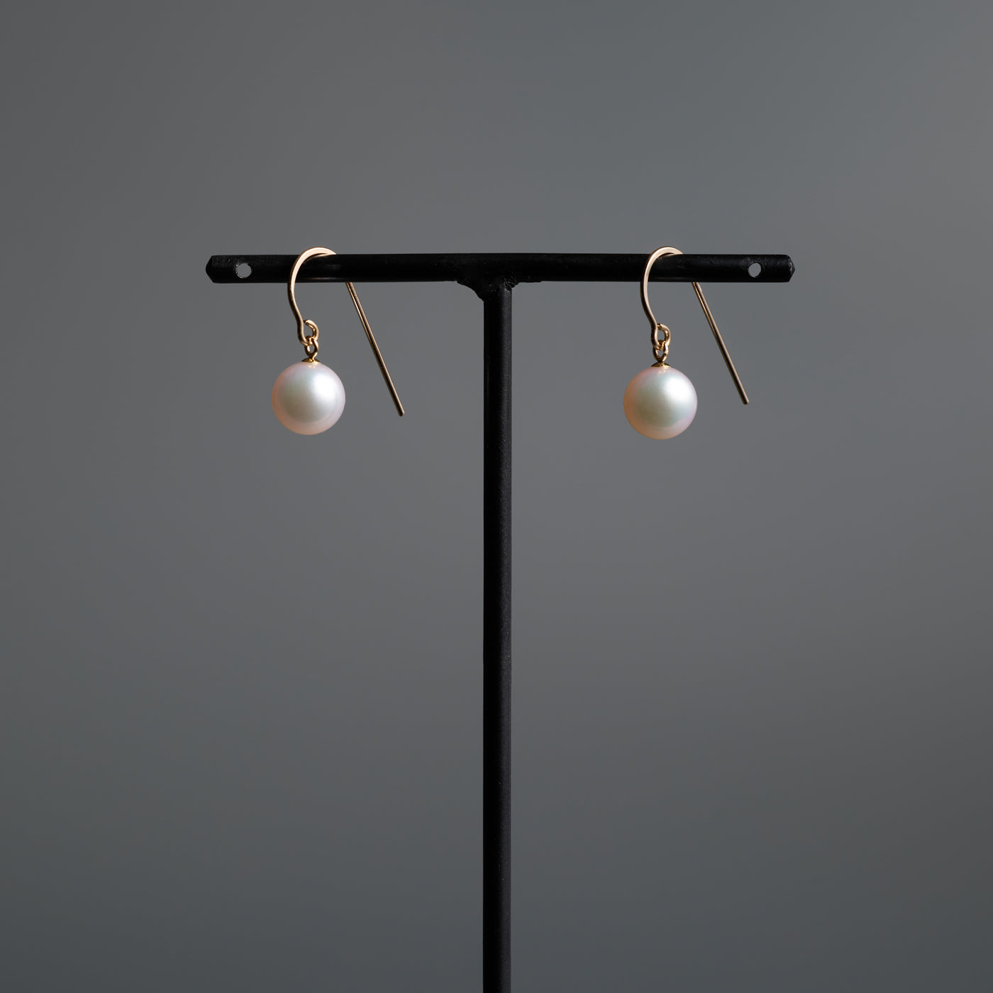Trickle Hook Earrings - Akoya Pearl