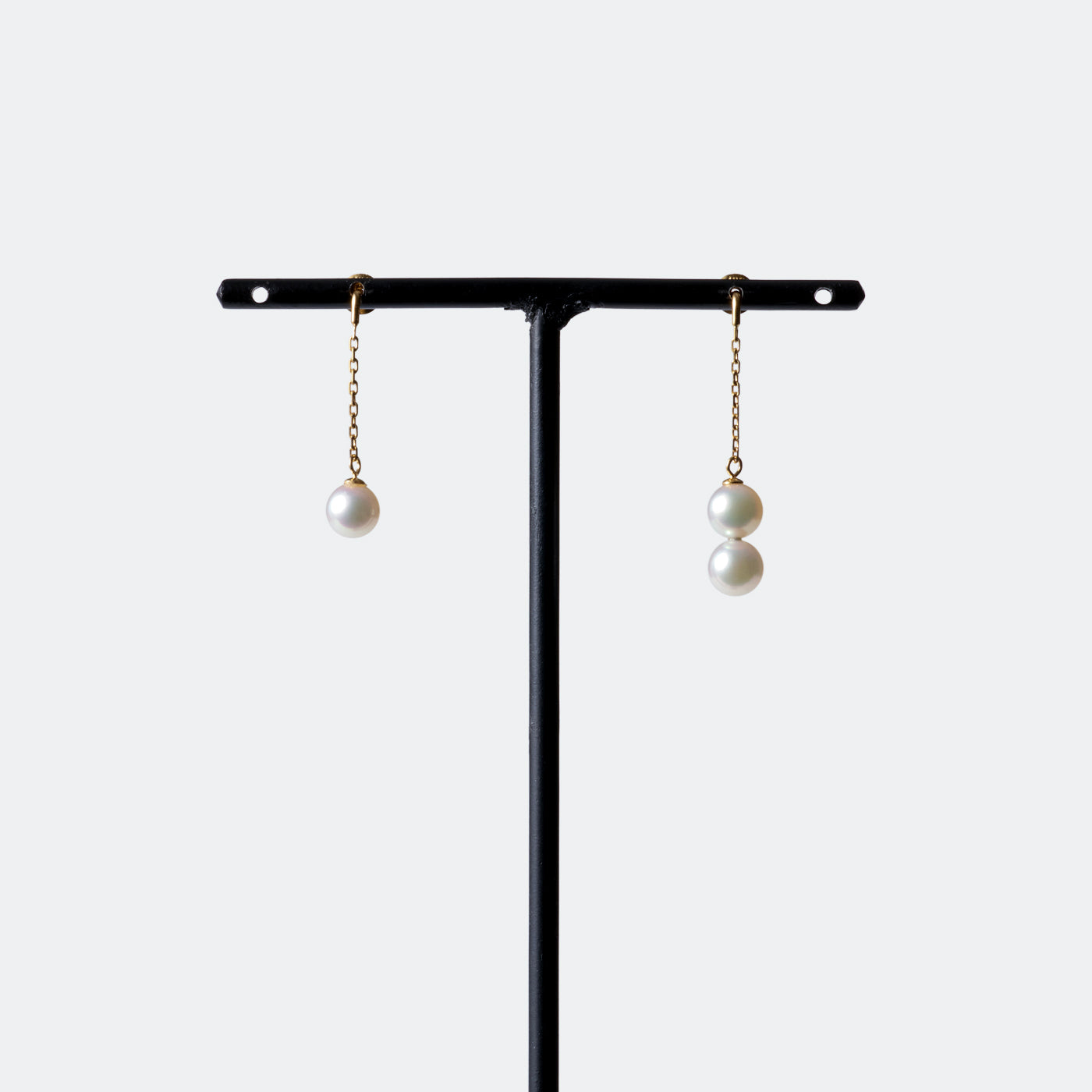Arced Pearl Stud Earring - Baby Akoya