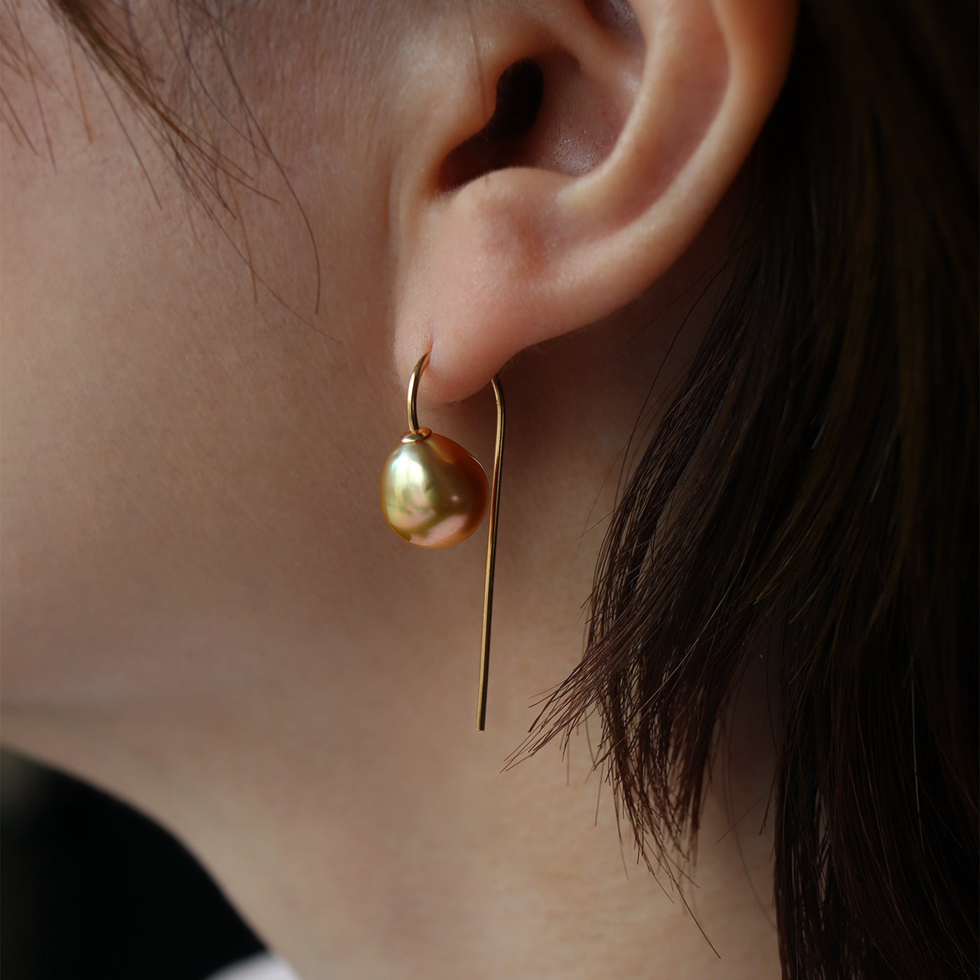 【BASE PARTS】18K Wand Hook Earring