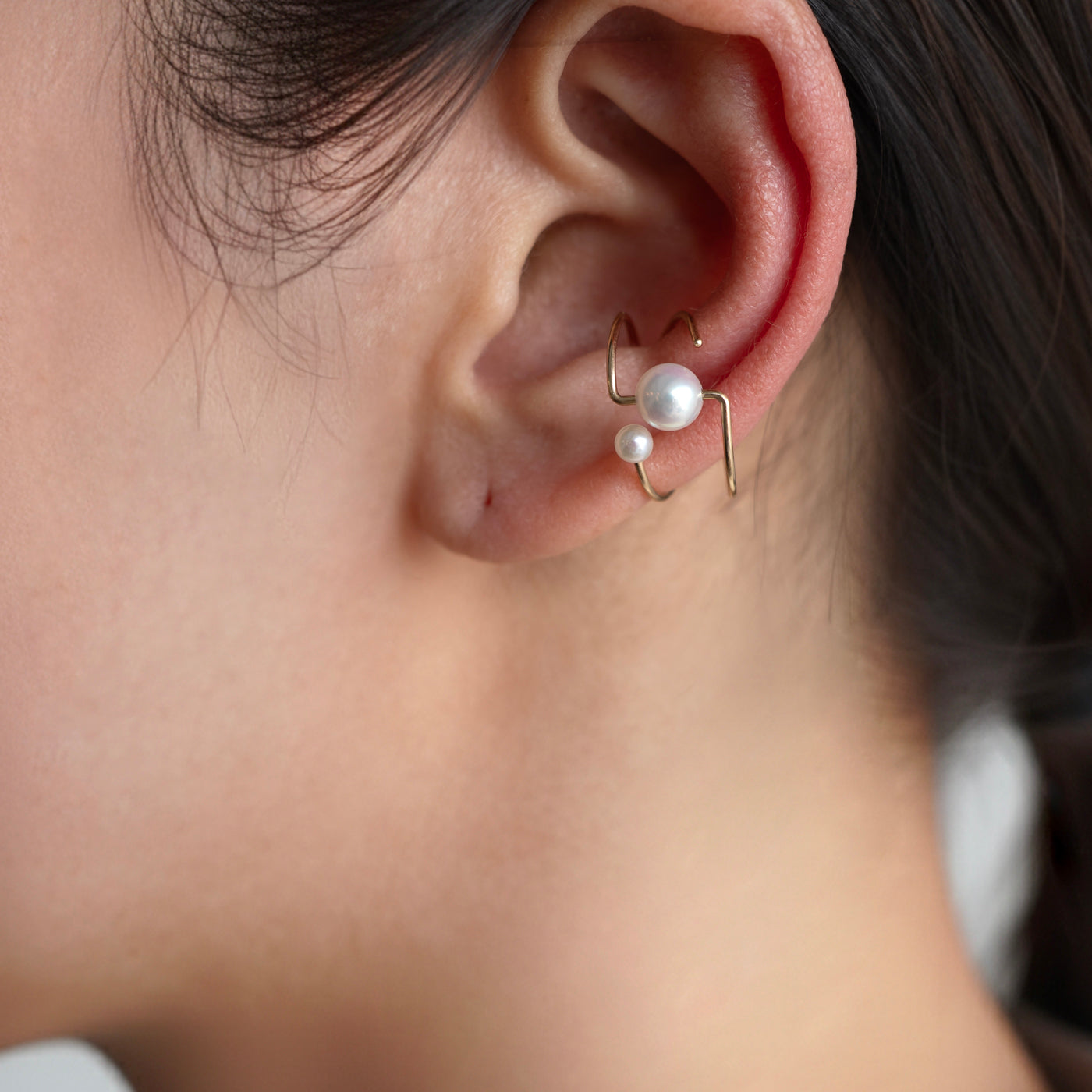 Clip Ear Cuff - Akoya Pearl