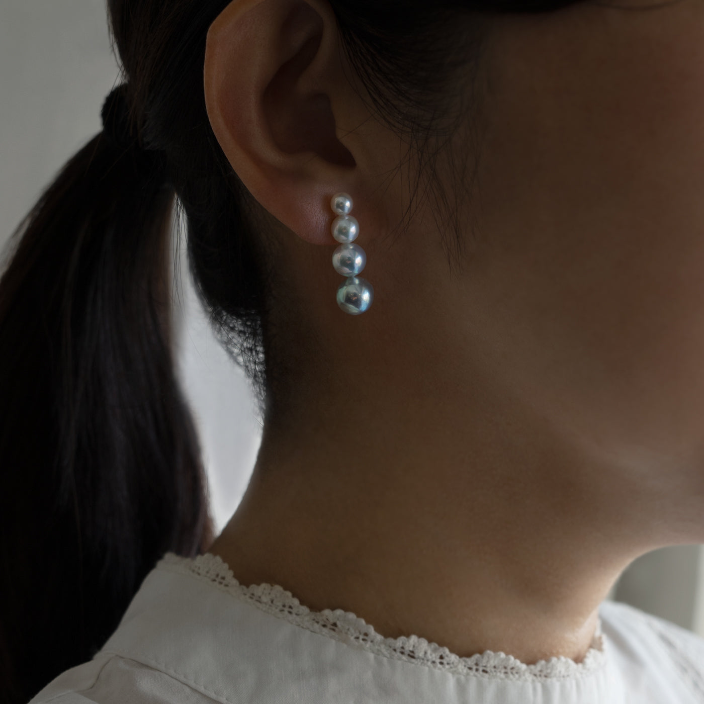 Graduated Pearl Stick Studs
