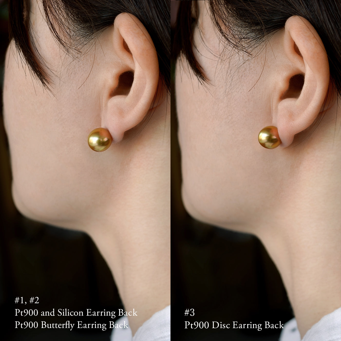 【BASE PARTS】18K YG Stud Earring with Butterfly Backing