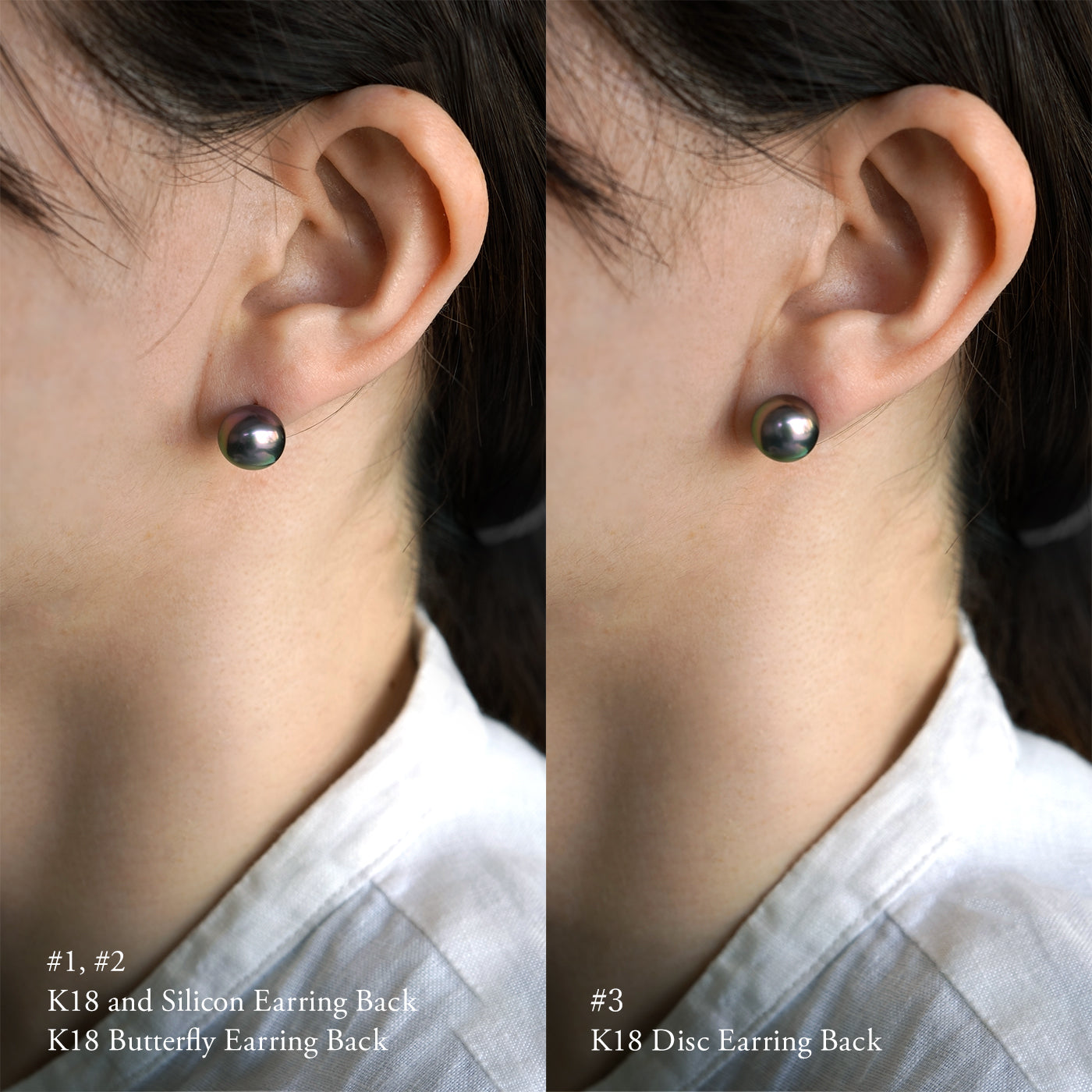 【BASE PARTS】18K YG Stud Earring with Butterfly Backing