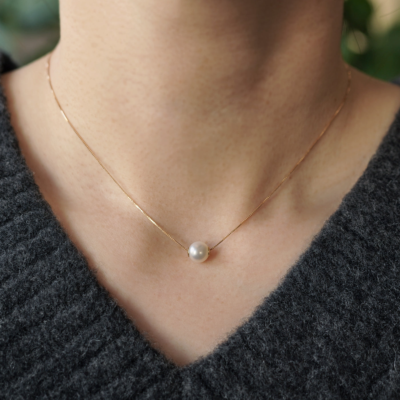 Wandering Pearl Chain Necklace - Akoya & Tahitian Keshi