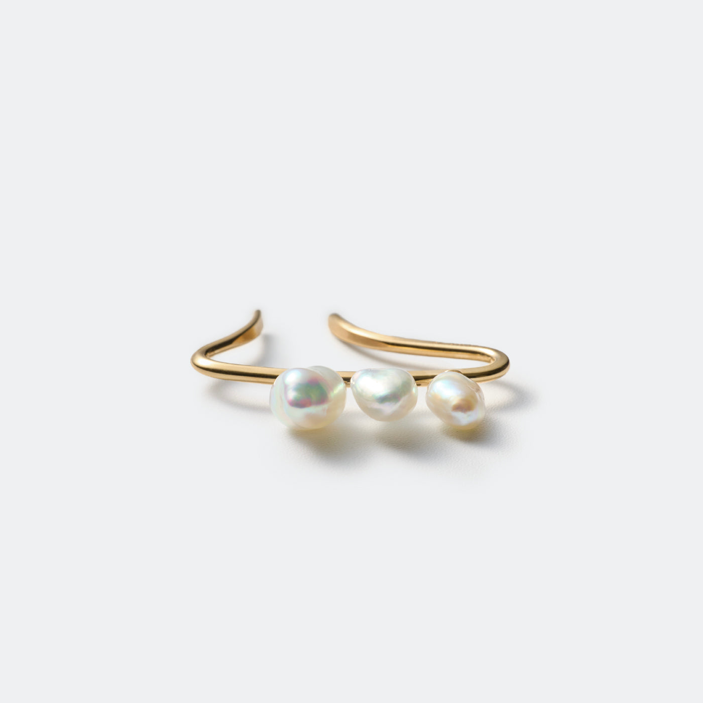 Triplets Ear Cuff - 4.0mm AkoyaKeshi
