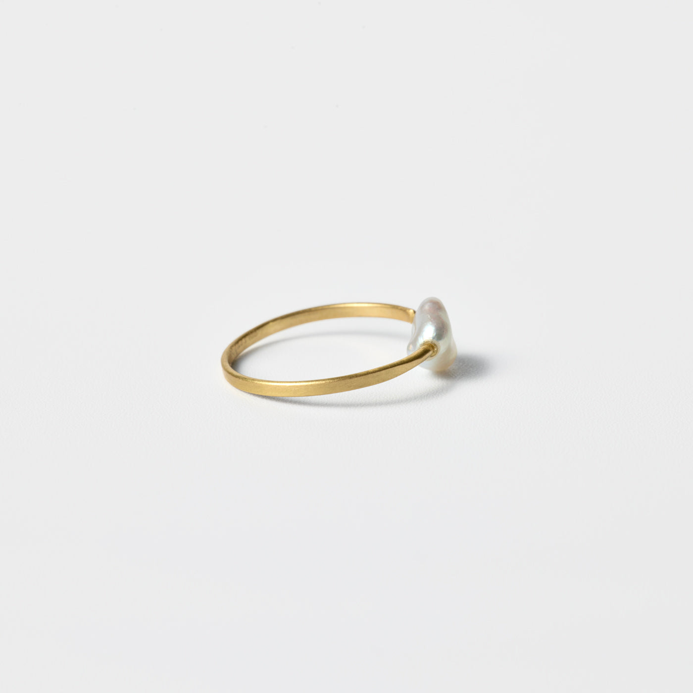 Pinky Open Ring - Akoya Keshi
