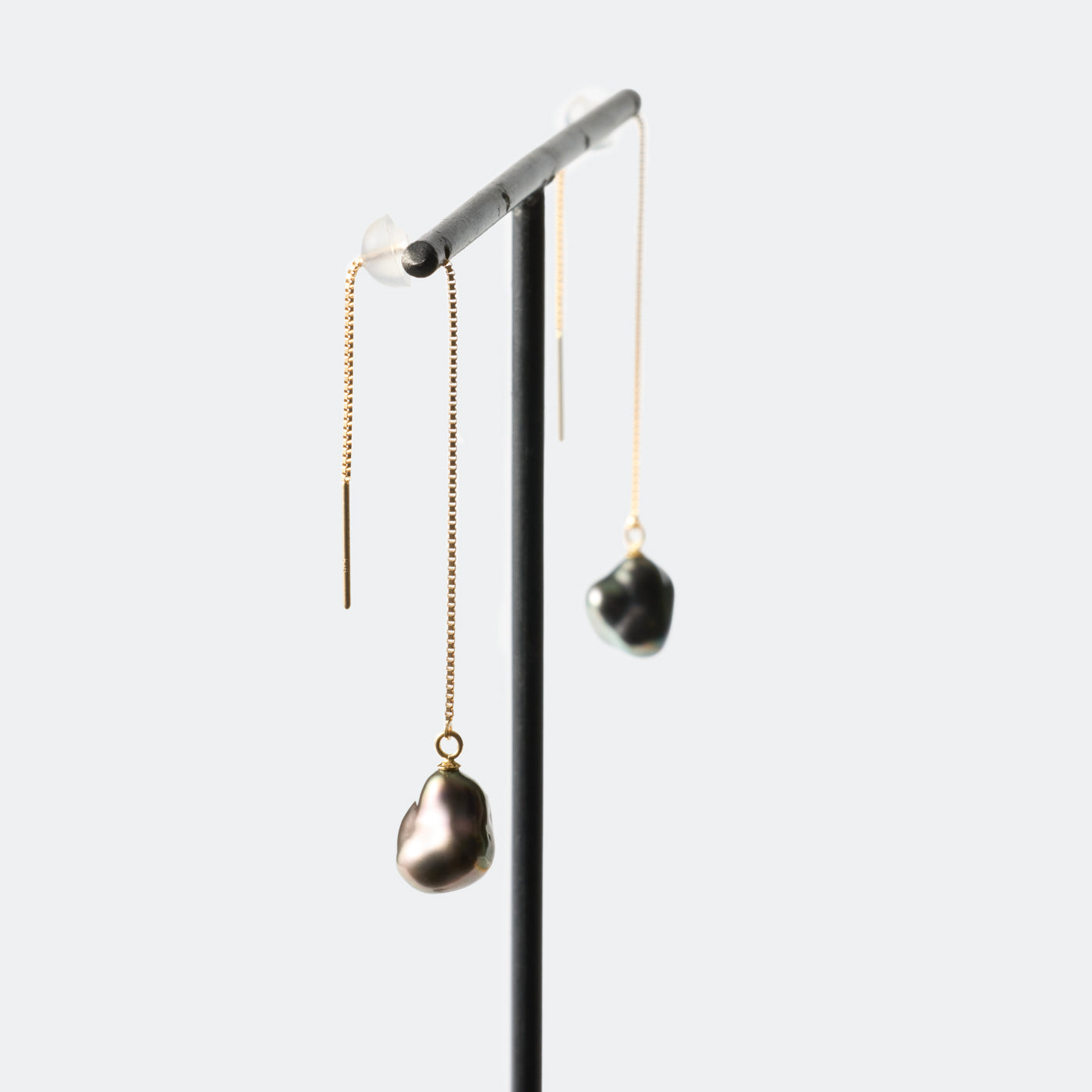 Sakasa Drop Two-Tone Chain Earrings