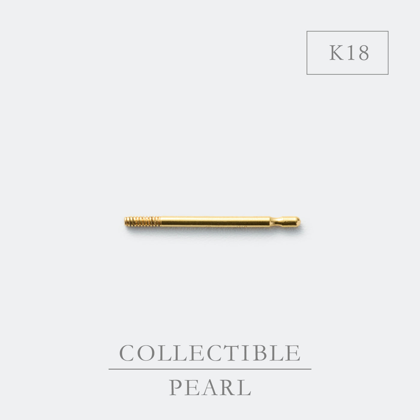 【BASE PARTS】18K YG Stud Earring with Butterfly Backing