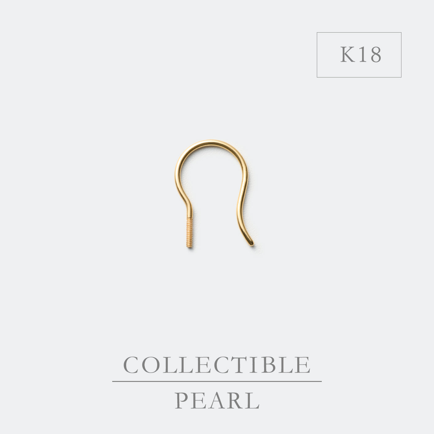 【BASE PARTS】K18YG Tail Hook Pierced Earring