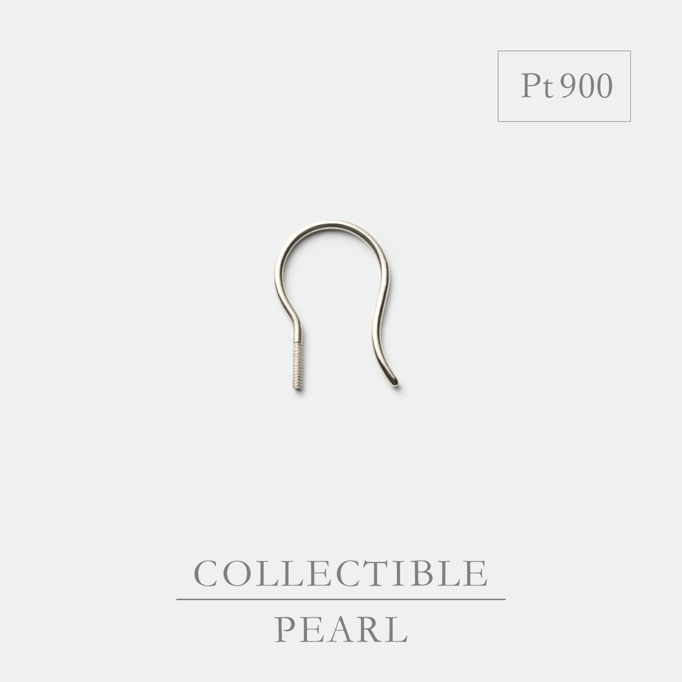 【BASE PARTS】Pt900 Tail Hook Pierced Earring