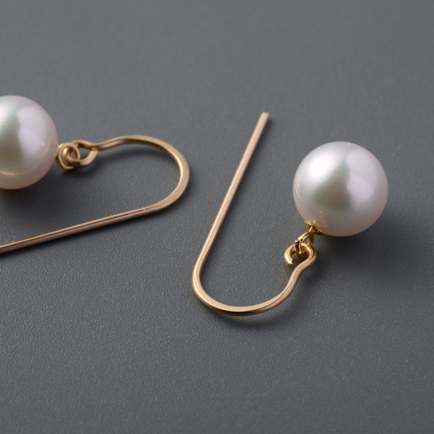 Trickle Hook Earrings - Akoya Pearl
