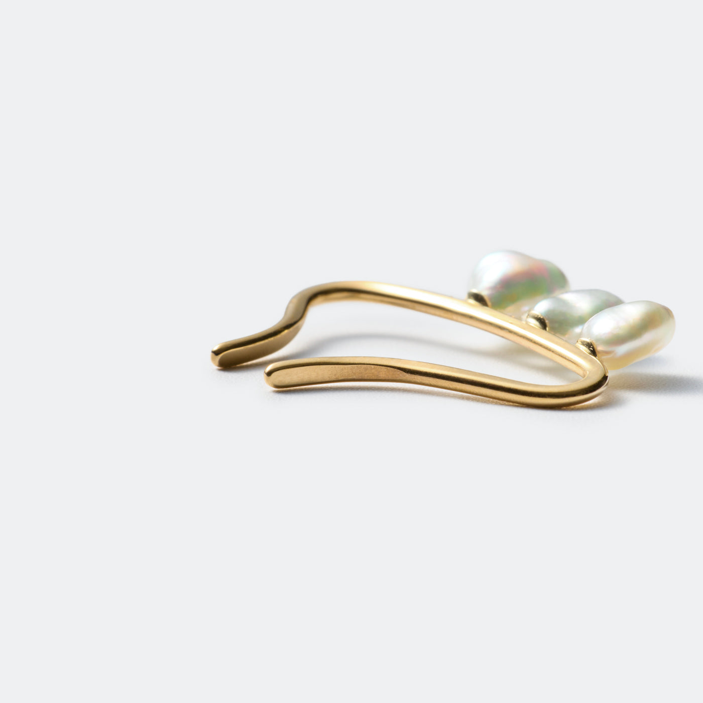 Triplets Ear Cuff - 4.0mm AkoyaKeshi