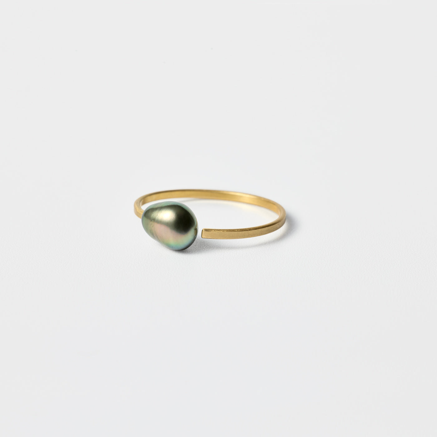Pinky Open Ring - Tahitian Keshi