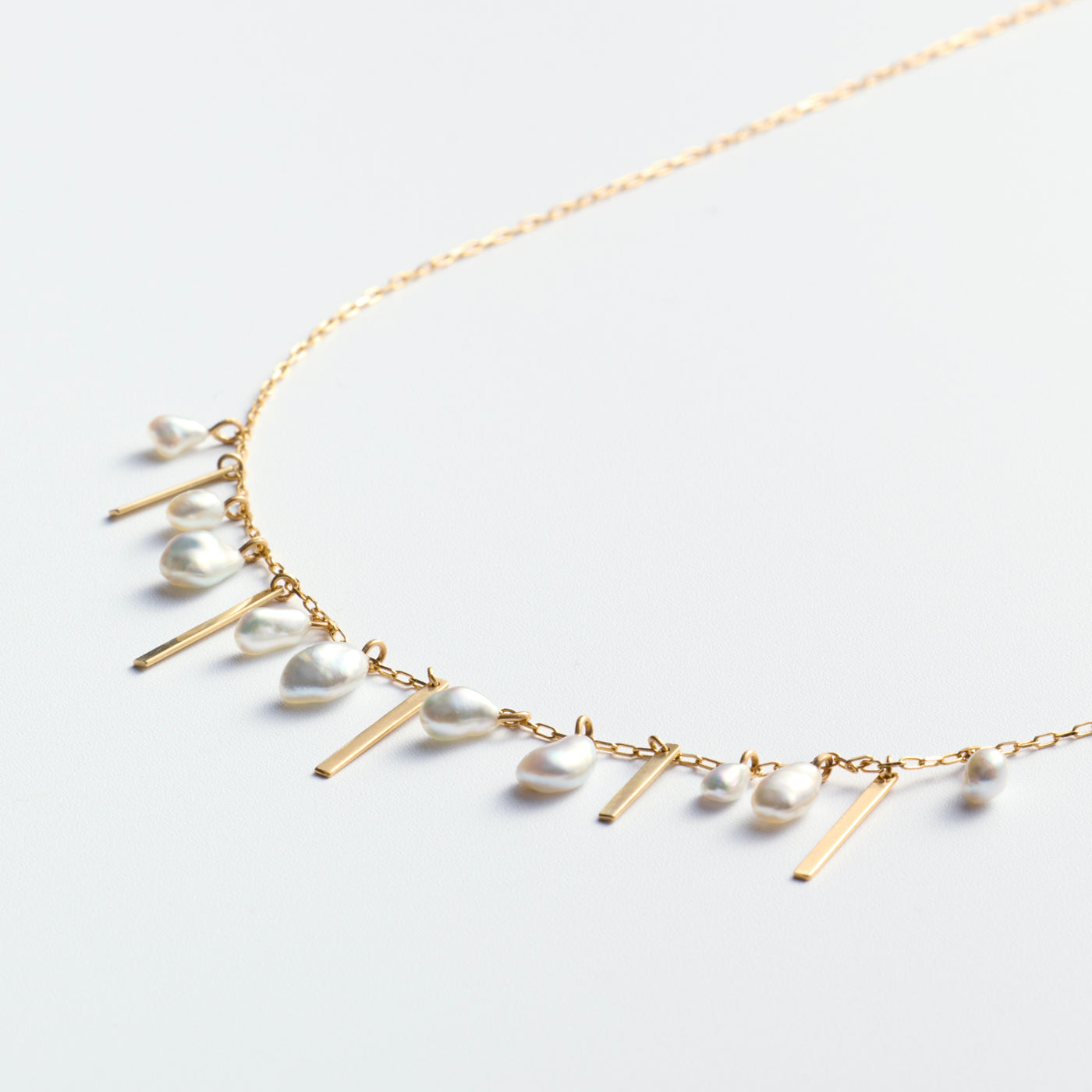 Fringe Necklace - Akoya Keshi