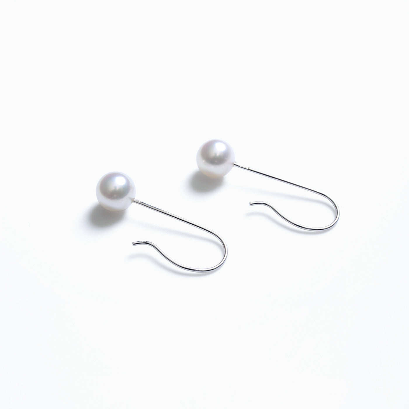 Akoya Eighth Note Earrings ―― 14K WG