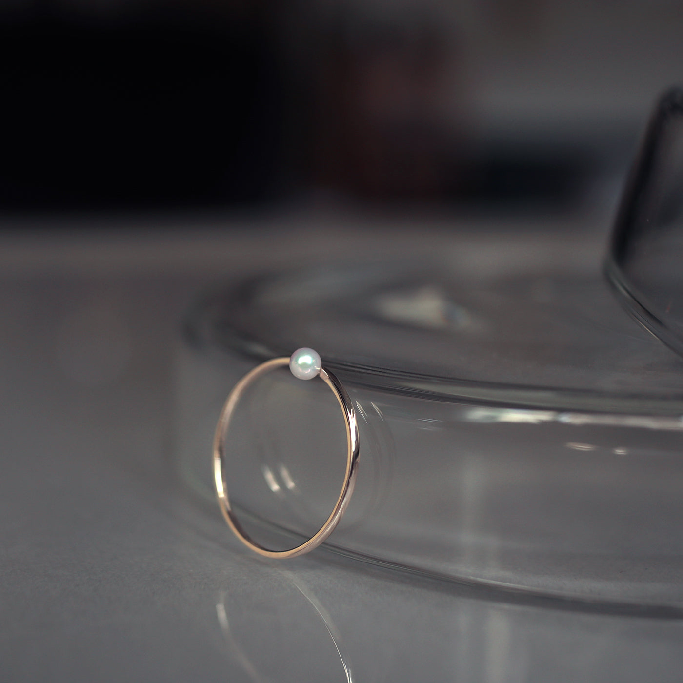 K10YG Shizumu Pearl Ring - Baby Akoya