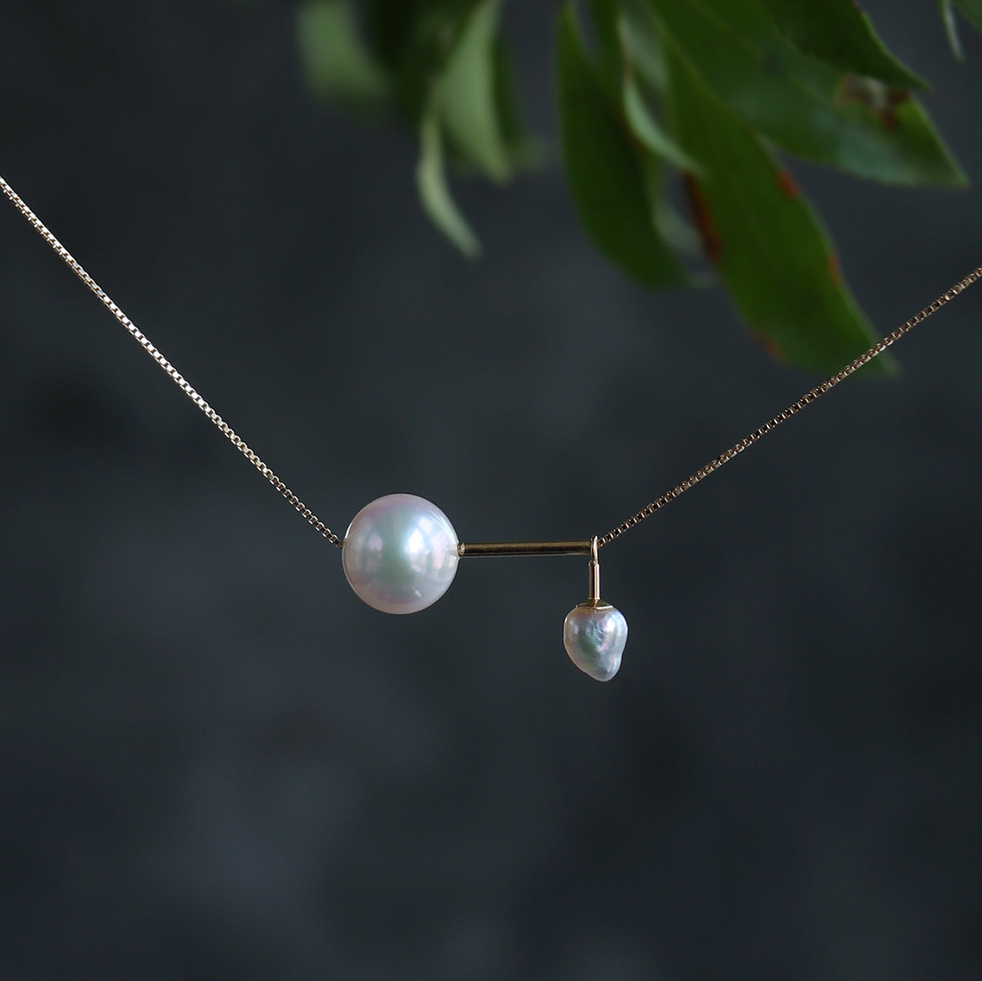 With Baby Necklace - Akoya & Tahitian Keshi