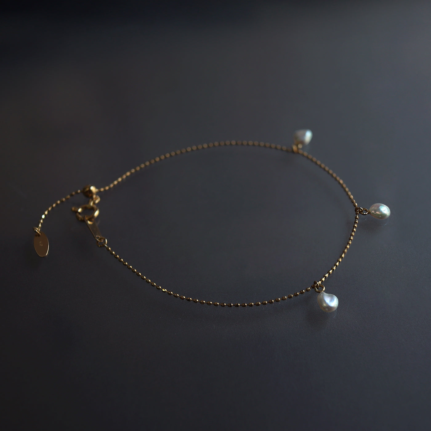 Wandering Pearl Chain Necklace - Akoya Keshi #A