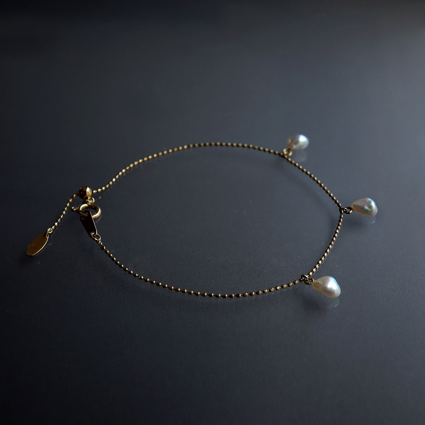 Wandering Pearl Chain Necklace - Akoya Keshi #A