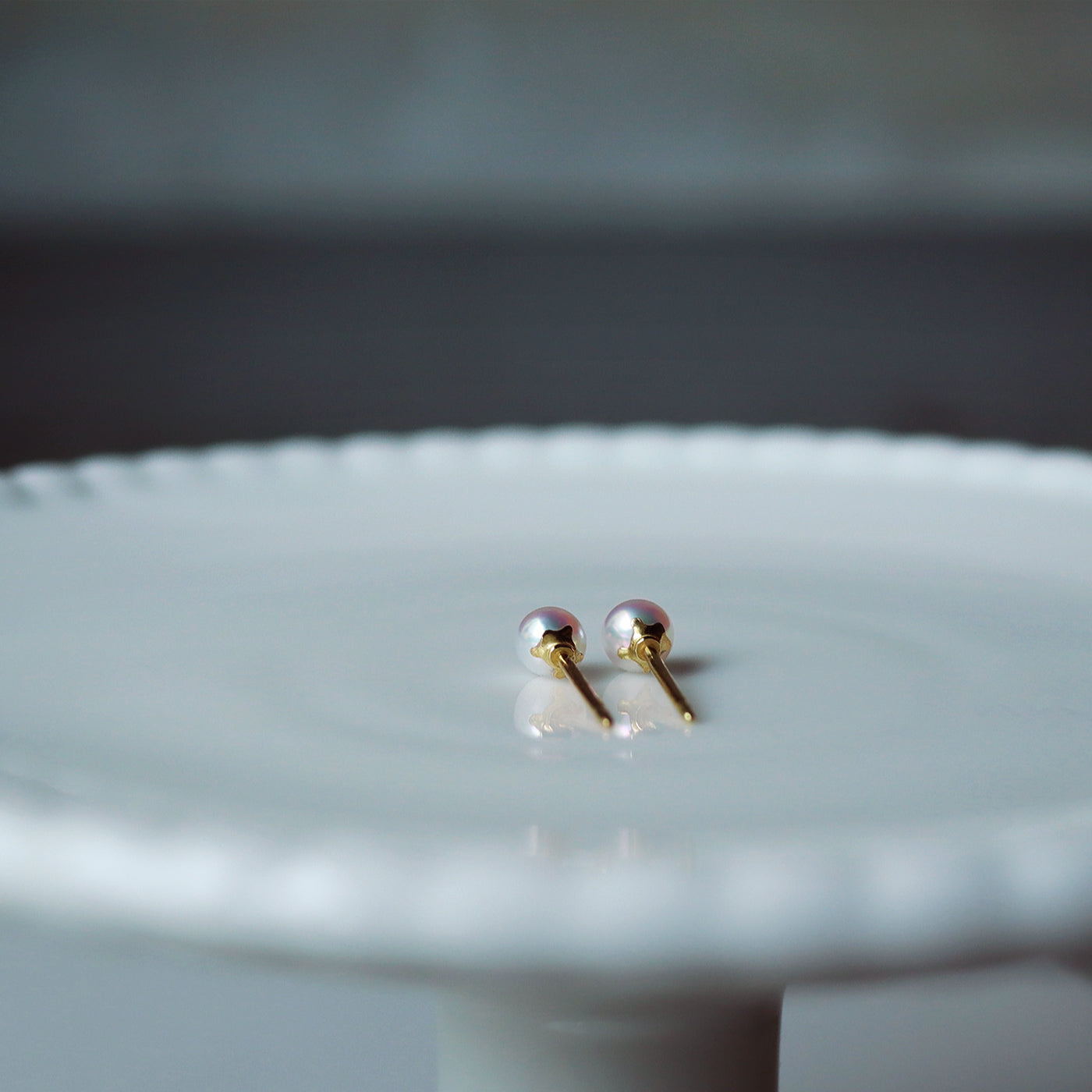 Atypical Cup Studs - Baby Akoya