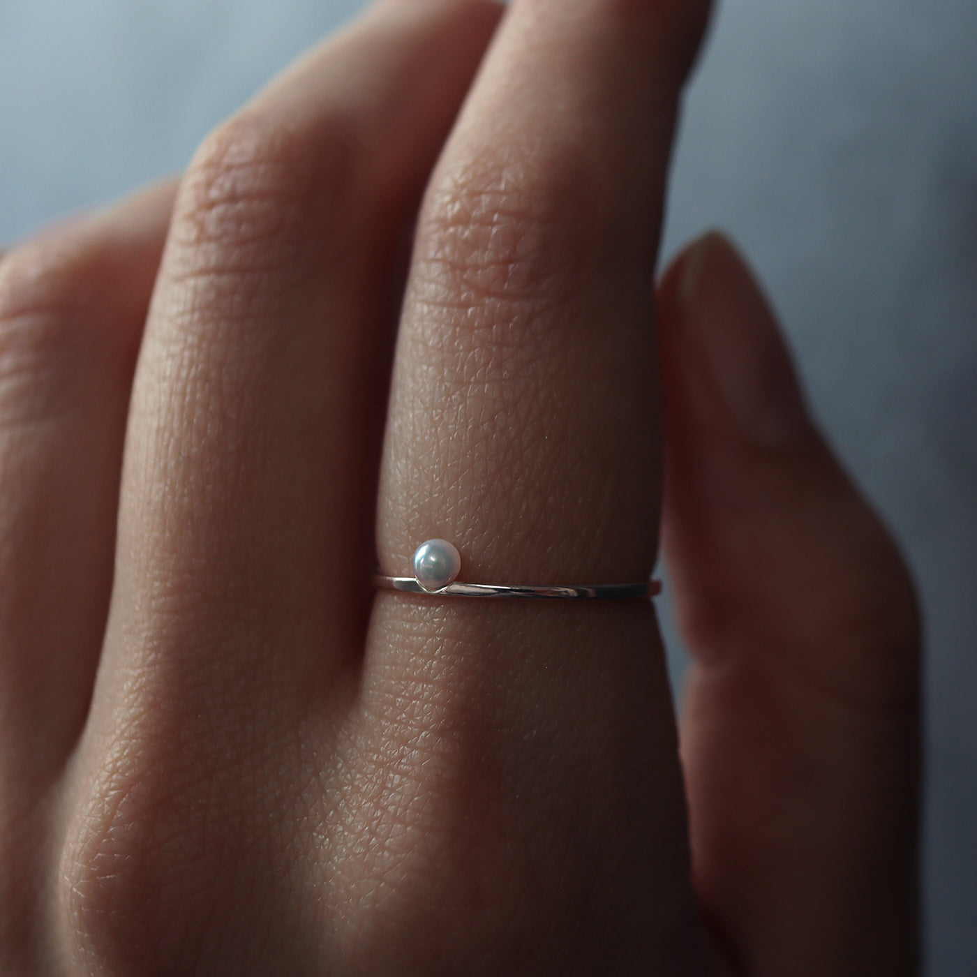 K10YG Shizumu Pearl Ring - Baby Akoya